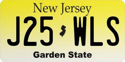NJ license plate J25WLS