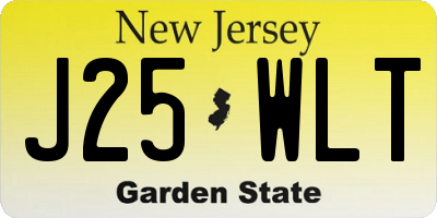 NJ license plate J25WLT