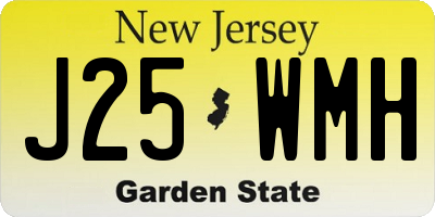 NJ license plate J25WMH