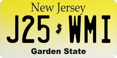 NJ license plate J25WMI
