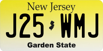 NJ license plate J25WMJ
