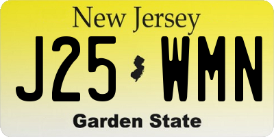 NJ license plate J25WMN