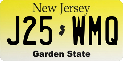NJ license plate J25WMQ