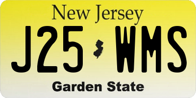 NJ license plate J25WMS