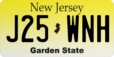 NJ license plate J25WNH