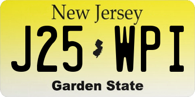 NJ license plate J25WPI