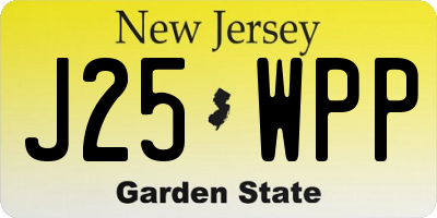 NJ license plate J25WPP
