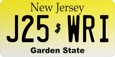 NJ license plate J25WRI