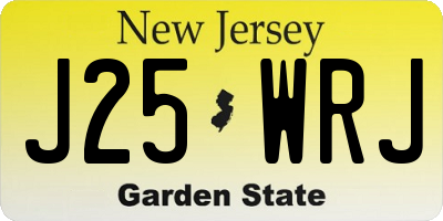 NJ license plate J25WRJ