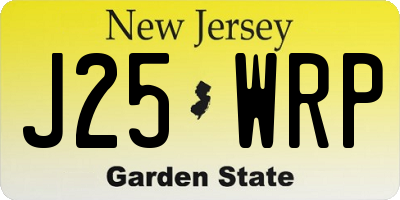 NJ license plate J25WRP