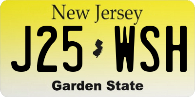 NJ license plate J25WSH