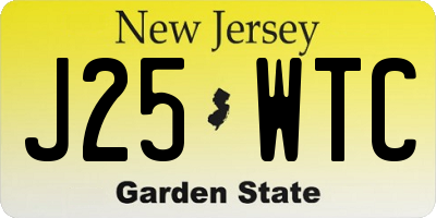 NJ license plate J25WTC