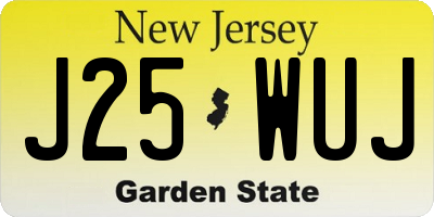 NJ license plate J25WUJ