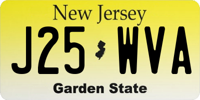 NJ license plate J25WVA