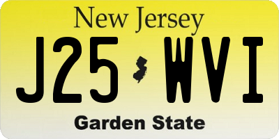 NJ license plate J25WVI