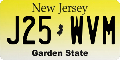 NJ license plate J25WVM