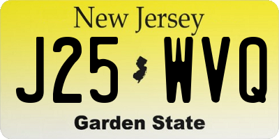NJ license plate J25WVQ