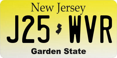 NJ license plate J25WVR