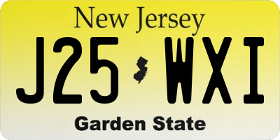 NJ license plate J25WXI