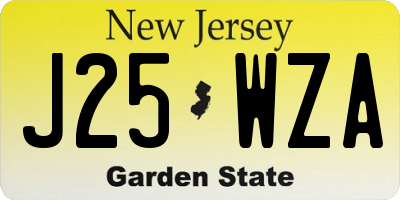 NJ license plate J25WZA
