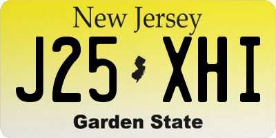 NJ license plate J25XHI