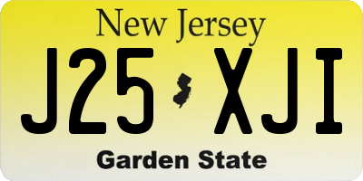 NJ license plate J25XJI