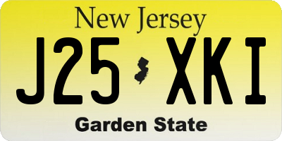 NJ license plate J25XKI