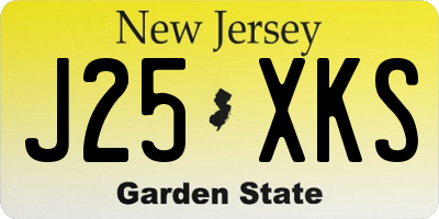 NJ license plate J25XKS