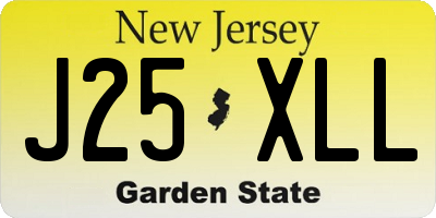 NJ license plate J25XLL