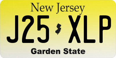 NJ license plate J25XLP