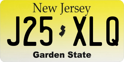 NJ license plate J25XLQ