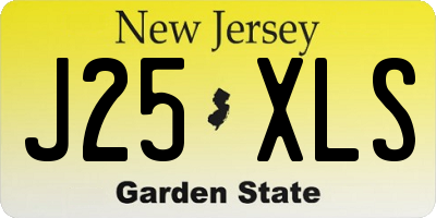 NJ license plate J25XLS