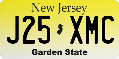 NJ license plate J25XMC