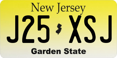 NJ license plate J25XSJ