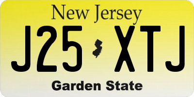 NJ license plate J25XTJ