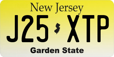 NJ license plate J25XTP