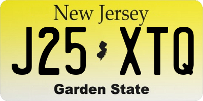 NJ license plate J25XTQ