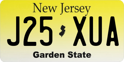 NJ license plate J25XUA