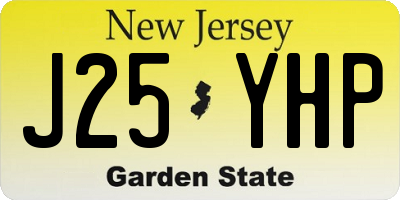 NJ license plate J25YHP