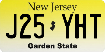 NJ license plate J25YHT