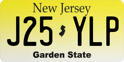 NJ license plate J25YLP