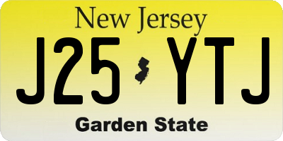 NJ license plate J25YTJ