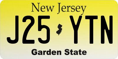 NJ license plate J25YTN