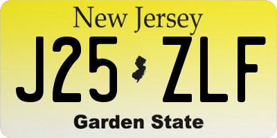 NJ license plate J25ZLF