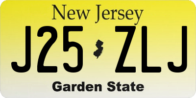 NJ license plate J25ZLJ