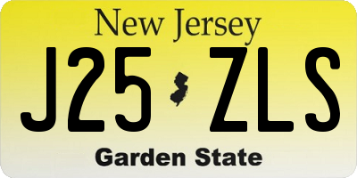 NJ license plate J25ZLS