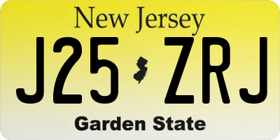 NJ license plate J25ZRJ