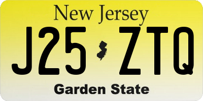 NJ license plate J25ZTQ