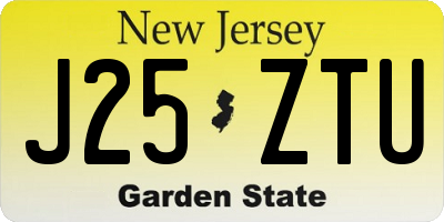 NJ license plate J25ZTU