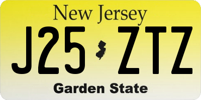 NJ license plate J25ZTZ